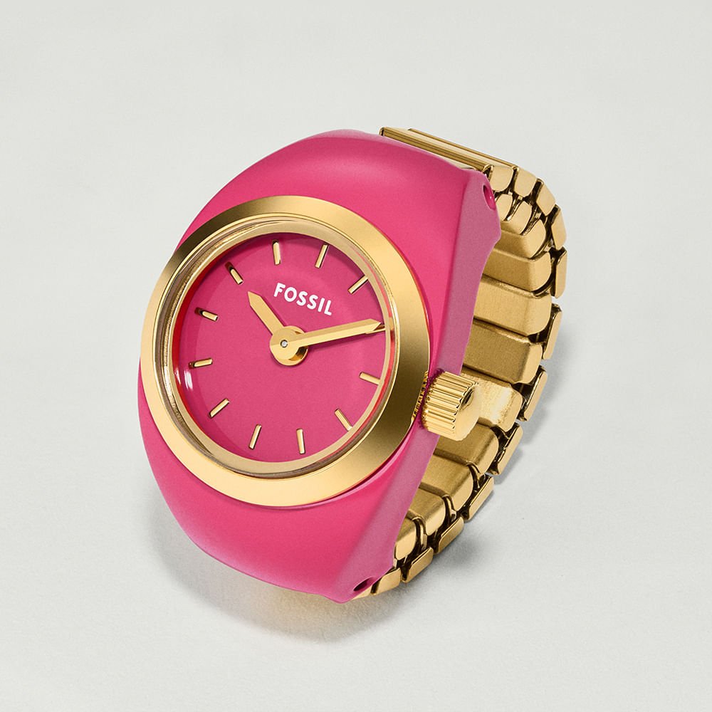 Relógio Fossil Feminino Watch Ring - ES5414/1TN Dourado/Rosa 7