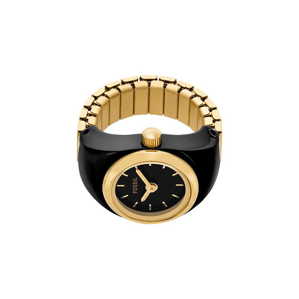 Relógio Fossil Feminino Watch Ring - ES5413/1PN Dourado/Preto 4