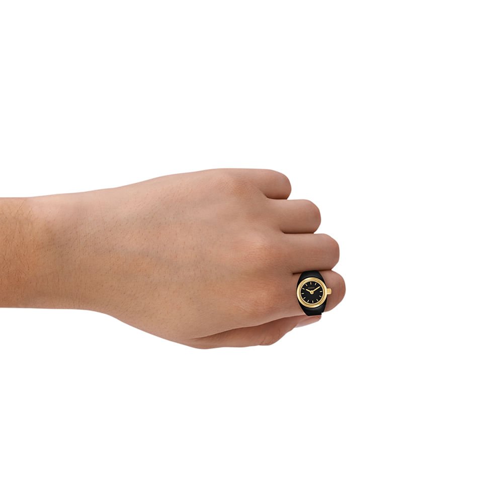 Relógio Fossil Feminino Watch Ring - ES5413/1PN Dourado/Preto 5