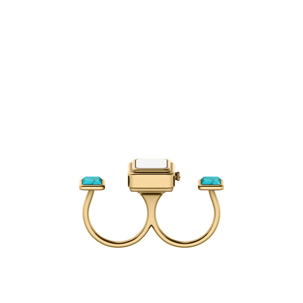 Relógio Fossil Feminino Watch Ring - ES5432/1AN Dourado/Turquesa 4