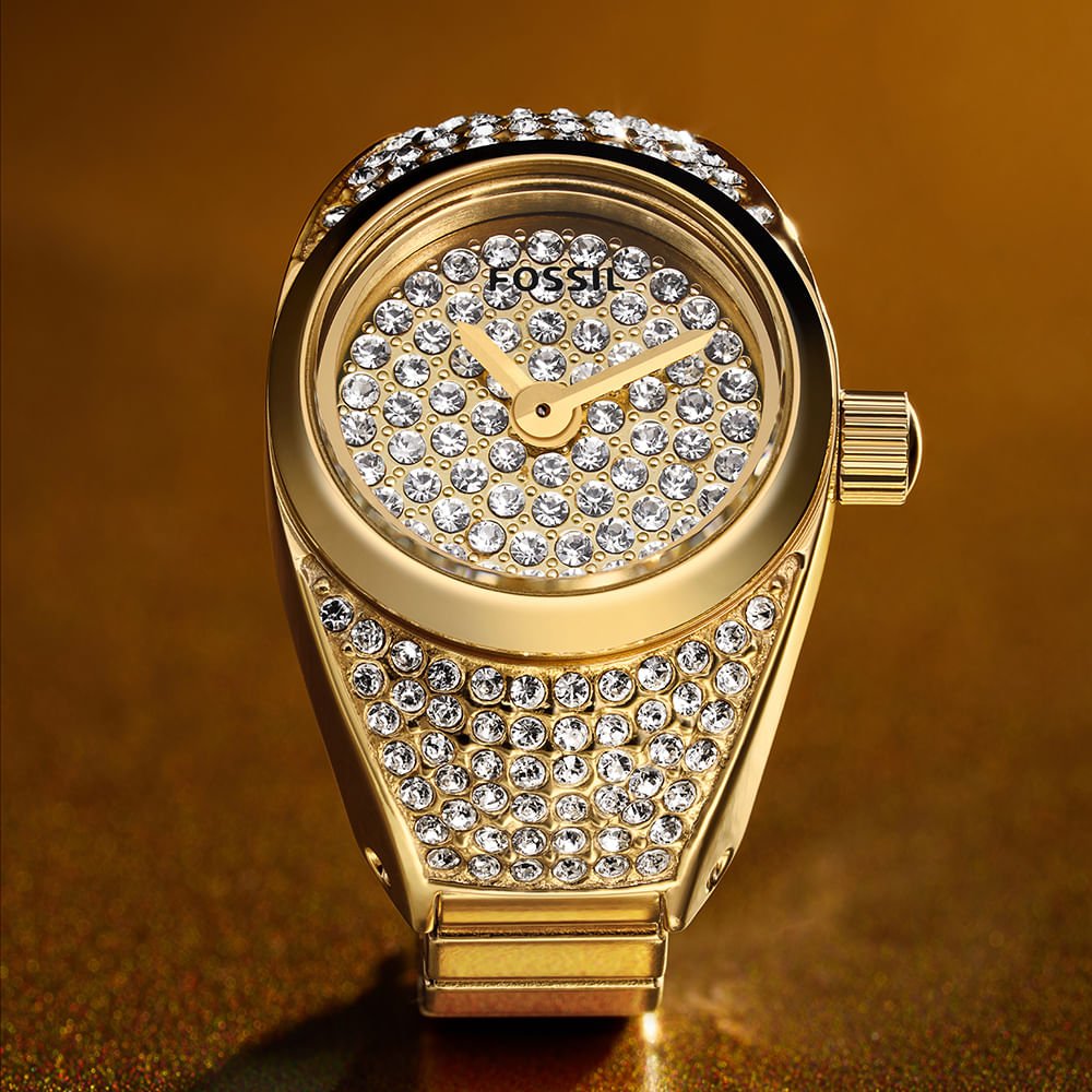 Relógio Anel Fossil Feminino Dourado - ES5392/1DN