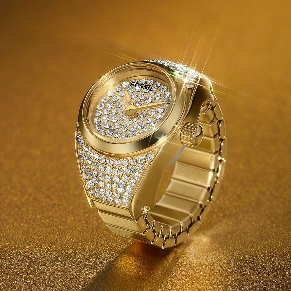 Relógio Anel Fossil Feminino Dourado - ES5392/1DN Dourado 2