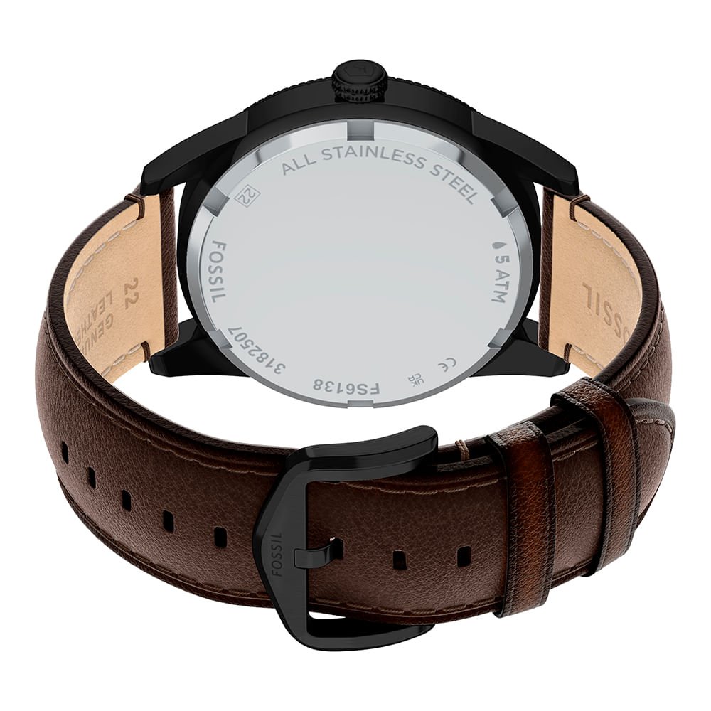 Relógio Fossil Masculino Pearson Preto - FS6138/0MN Marrom 5