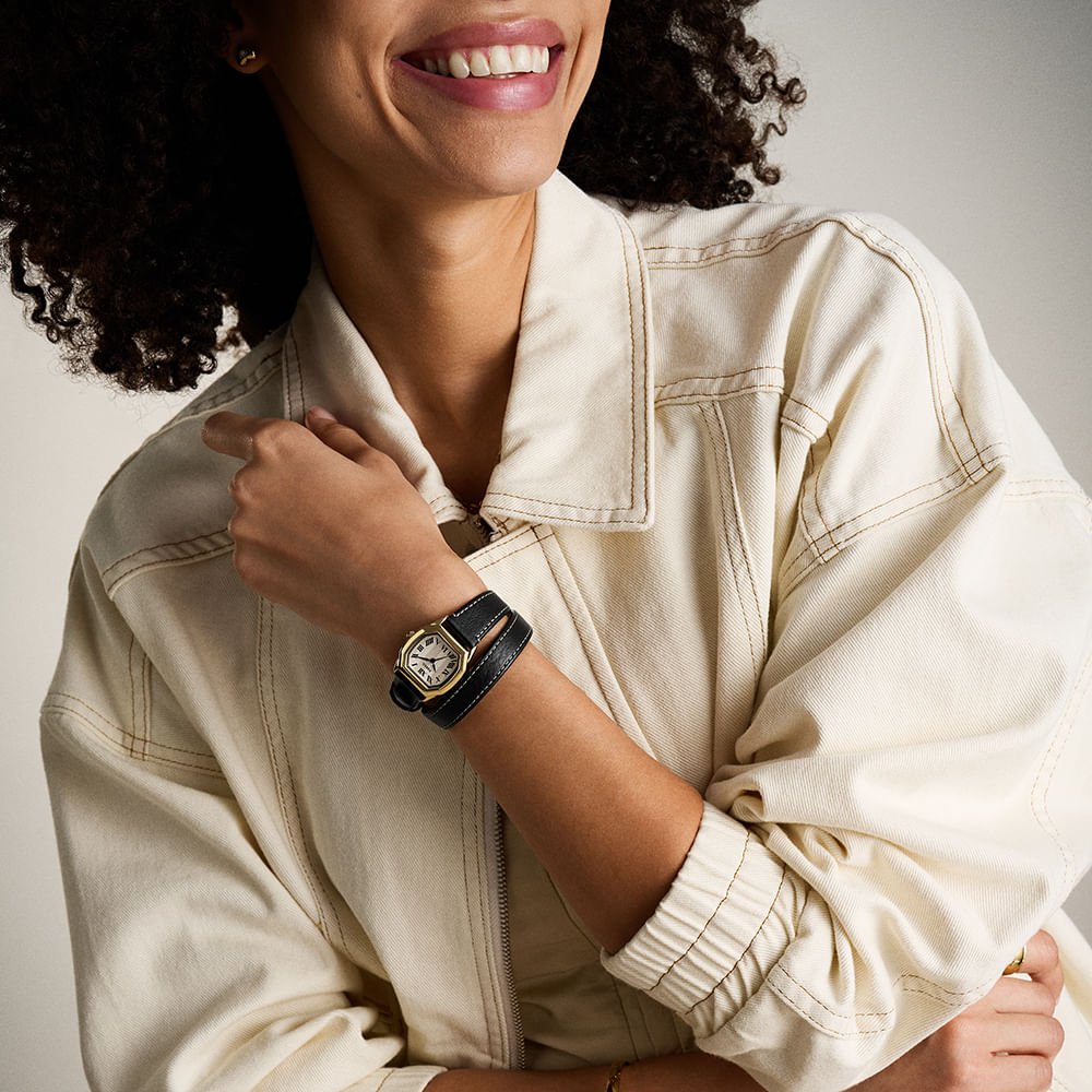 Relógio Fossil Feminino Harlow Dourado - ES5404/0DN Preto/Dourado 5