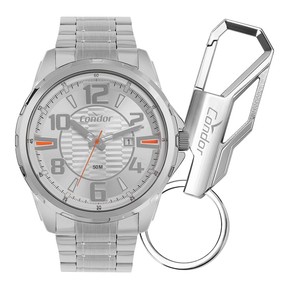 Kit Relógio Condor Masculino Drive Prata - CO2117AI/K4B