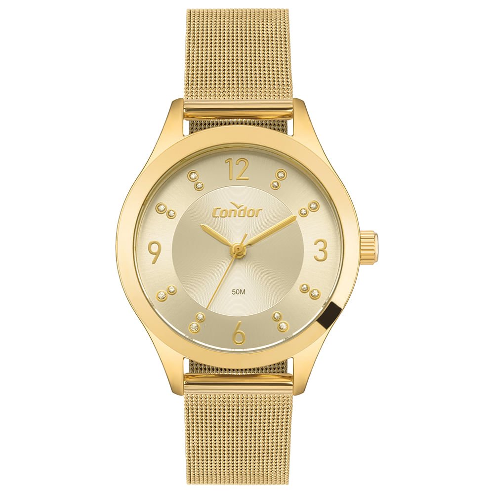 Relógio Condor Feminino Dia A Dia Dourado - CO2035NQT/4X