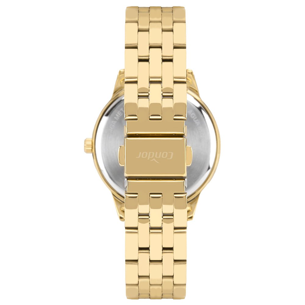 Kit Relógio Condor Feminino Brilho Dourado - CO2035NUD/K4X Dourado 3