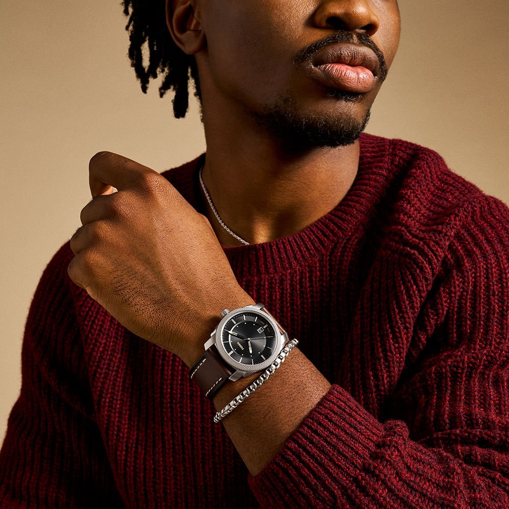 Kit Fossil Masculino Machine Grafite - FS6081SET/0CN Prata 4