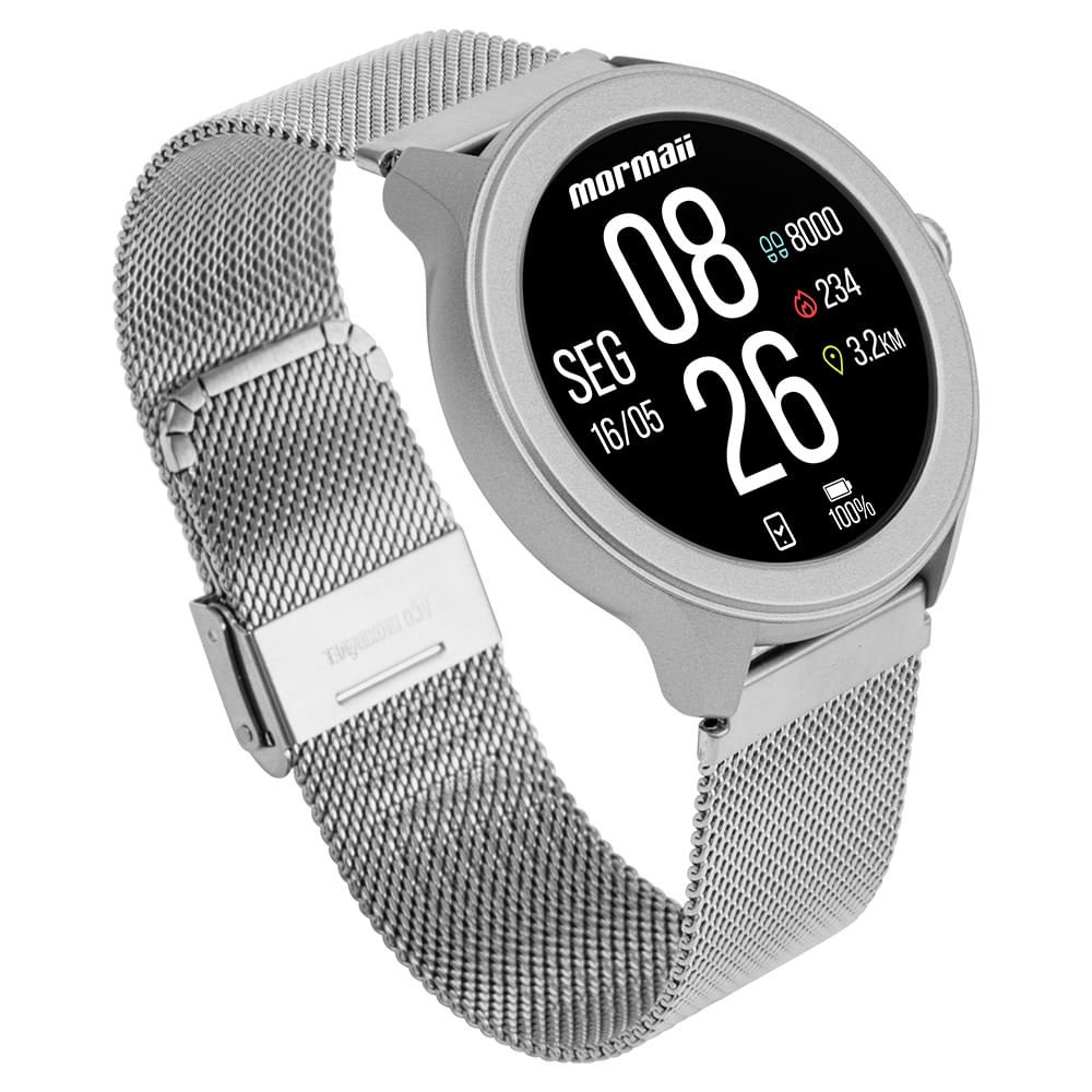 Relogio Smarts Unissex Life Prata - MOLIFEURAH/7K Prata 4