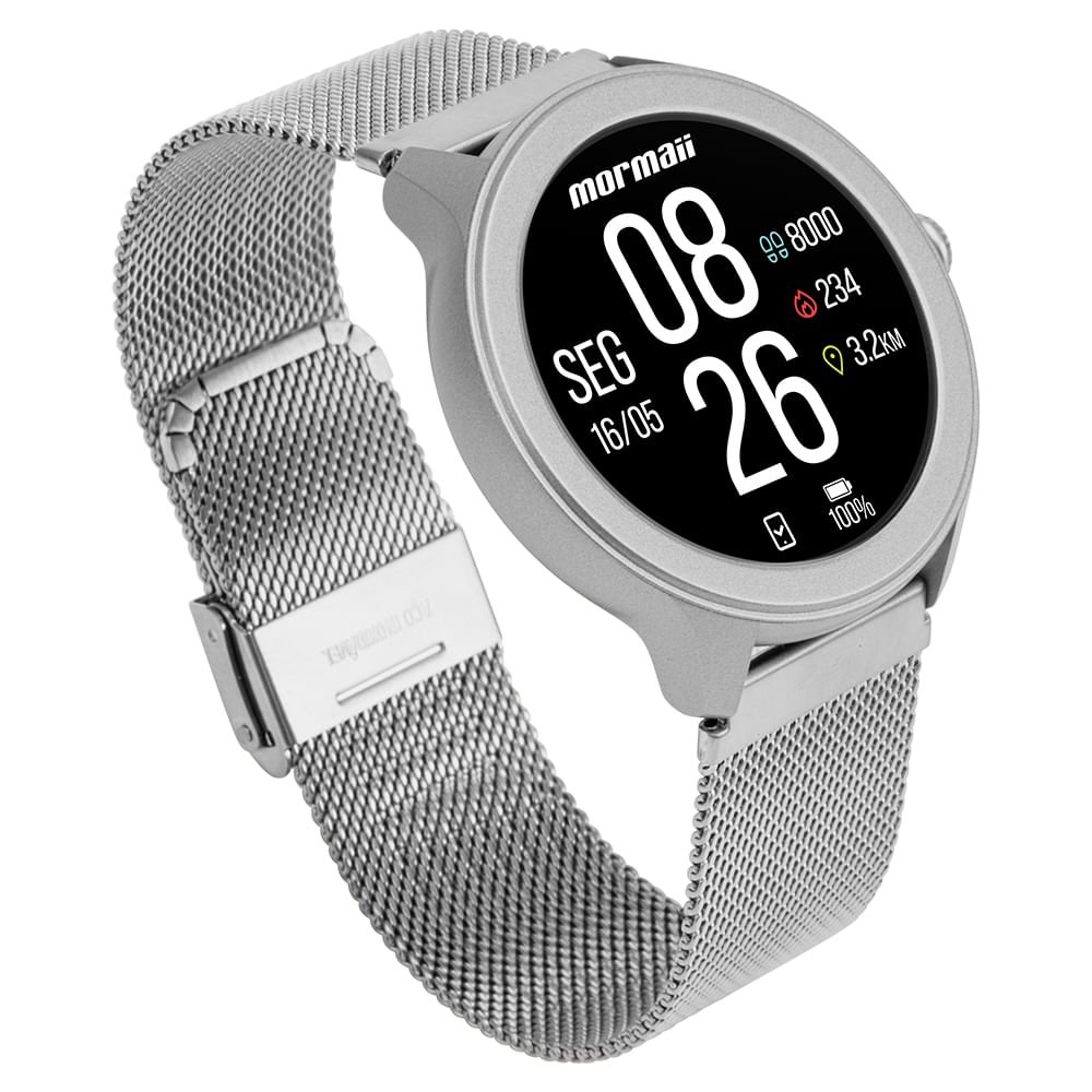 Relogio Smarts Unissex Life Prata - MOLIFEURAH/7K Prata 6