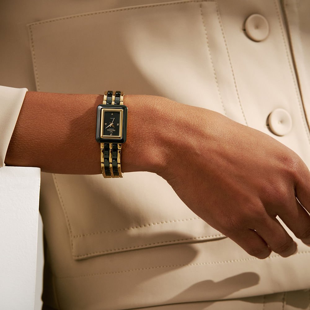 Relógio Technos Feminino Cerâmica Dourado - 5Y36AB/1P Dourado/Preto 4