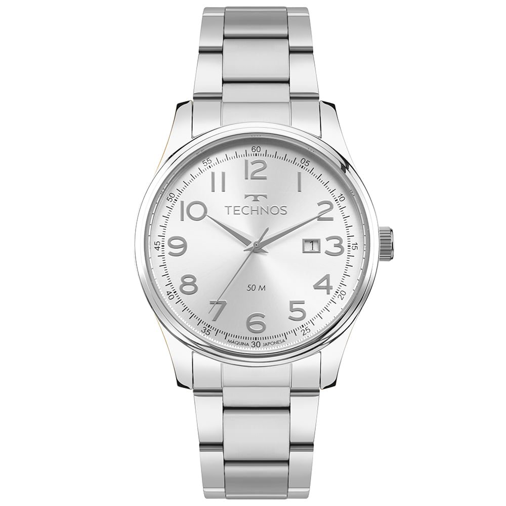 Relógio Technos Masculino Steel Prata - 2115UCH/1K