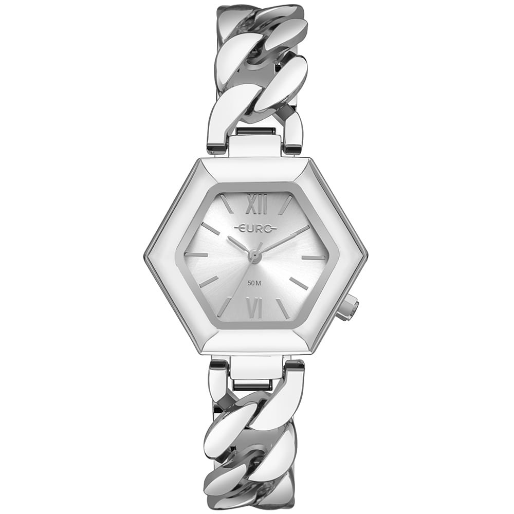 Relógio Euro Feminino Chains Prata - EU2035YZU/5K