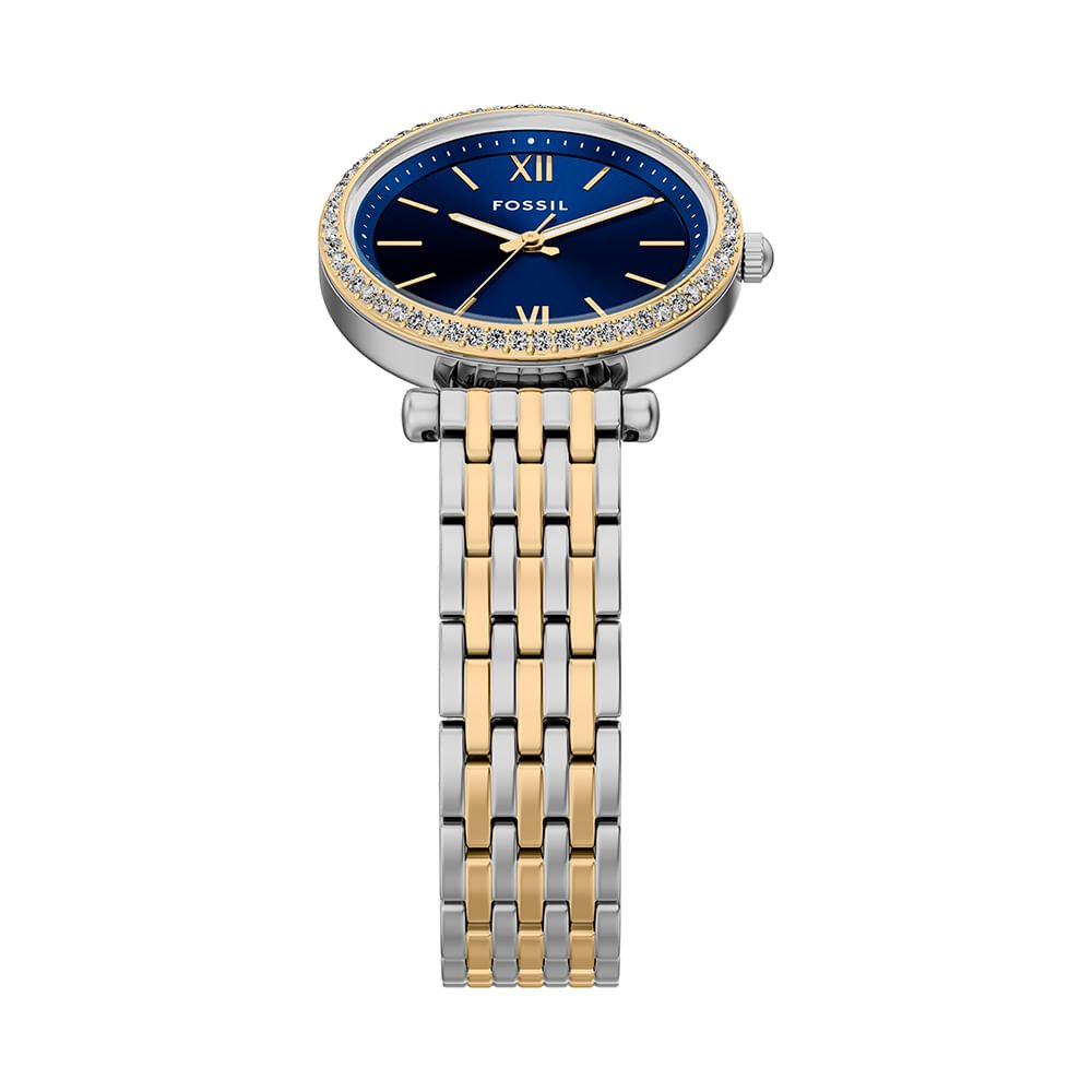 Relógio Fossil Feminino Carlie Bicolor - ES5438/1AN Dourado/Prata 2