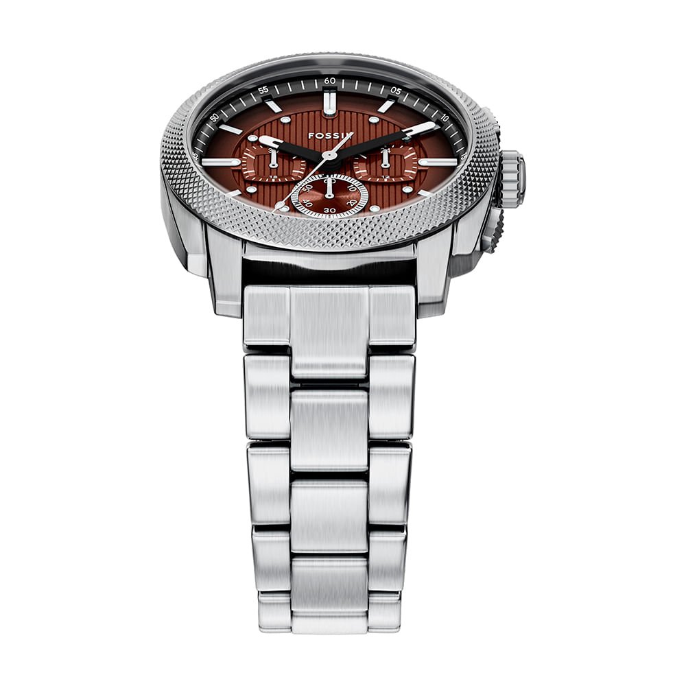 Relógio Fossil Masculino Machine Prata - FS6144/1MN Prata 2