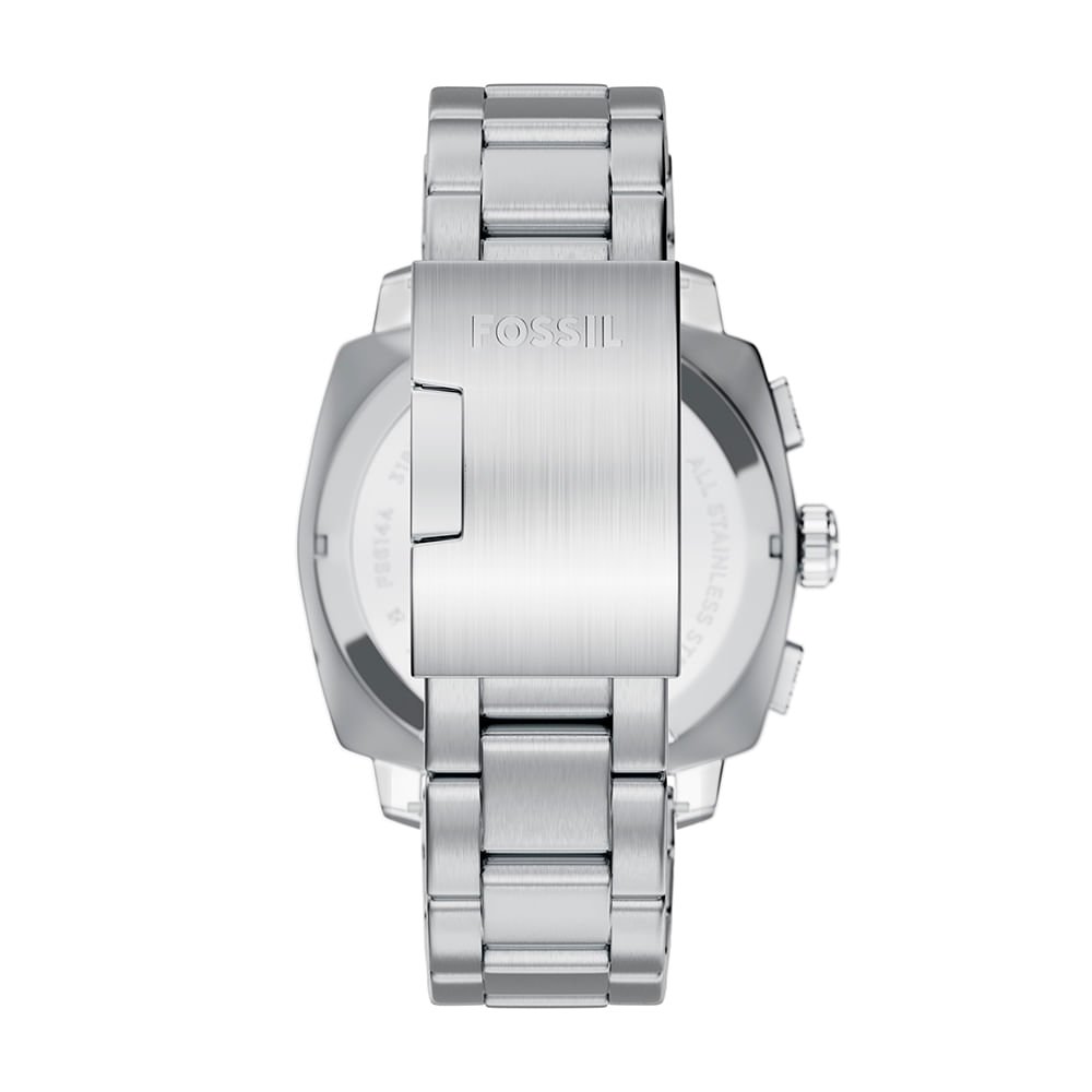 Relógio Fossil Masculino Machine Prata - FS6144/1MN Prata 5