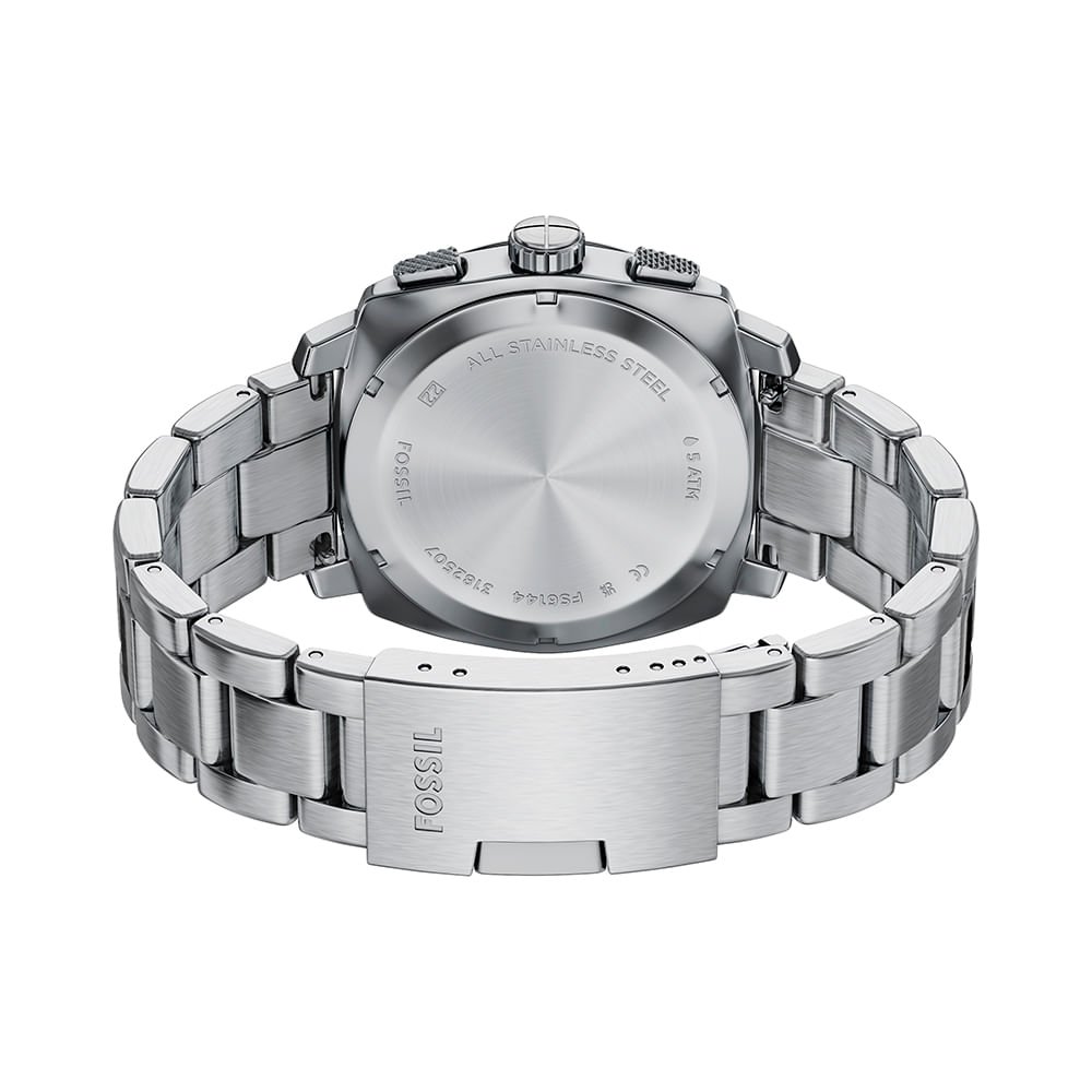 Relógio Fossil Masculino Machine Prata - FS6144/1MN Prata 6
