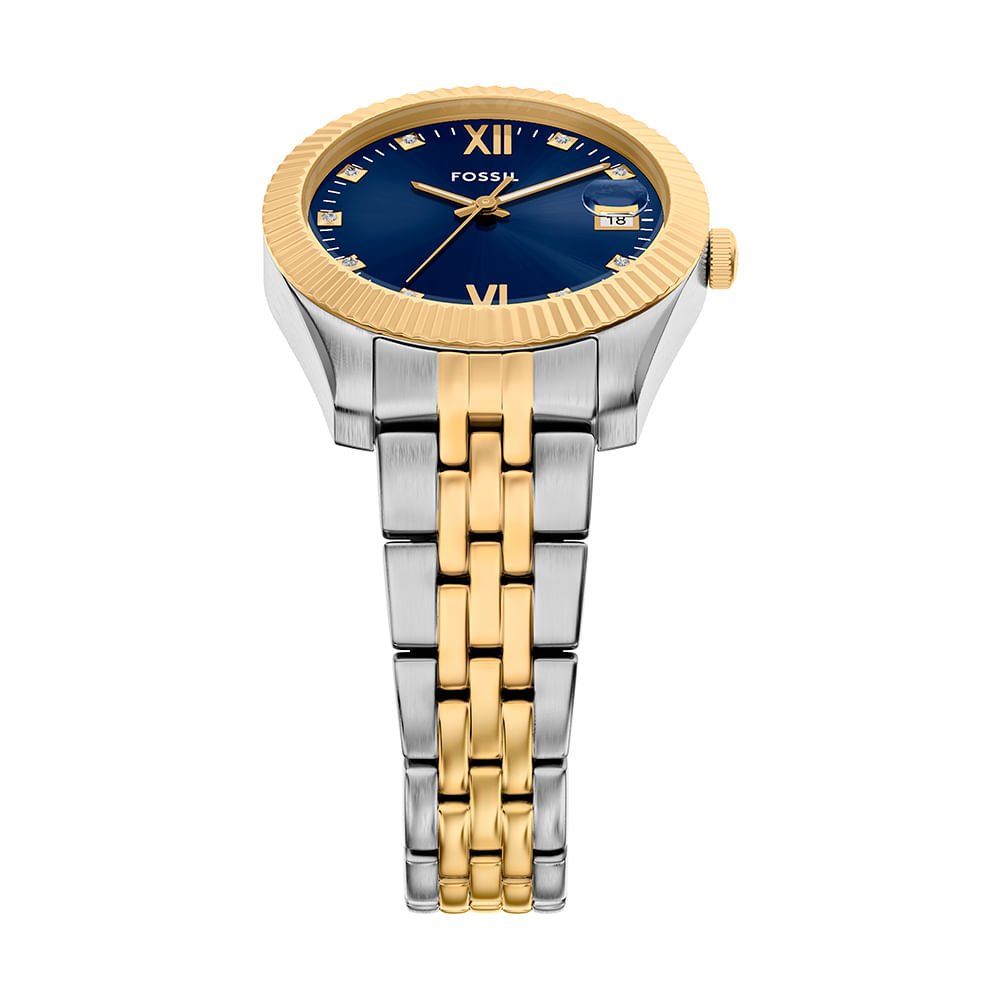 Relógio Fossil Feminino Scarlette Bicolor - ES5443/1AN Prata/Dourado 2