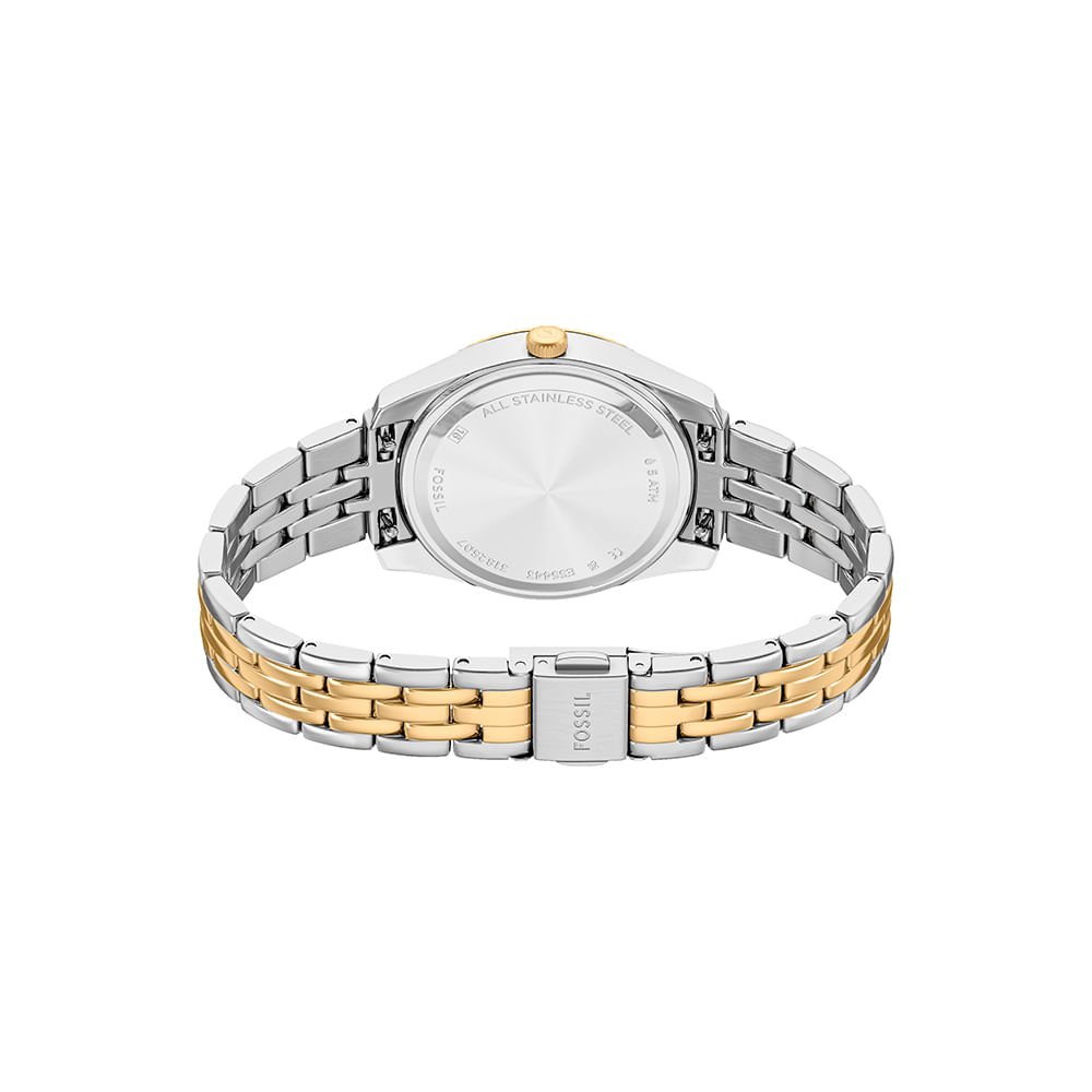 Relógio Fossil Feminino Scarlette Bicolor - ES5443/1AN Prata/Dourado 5