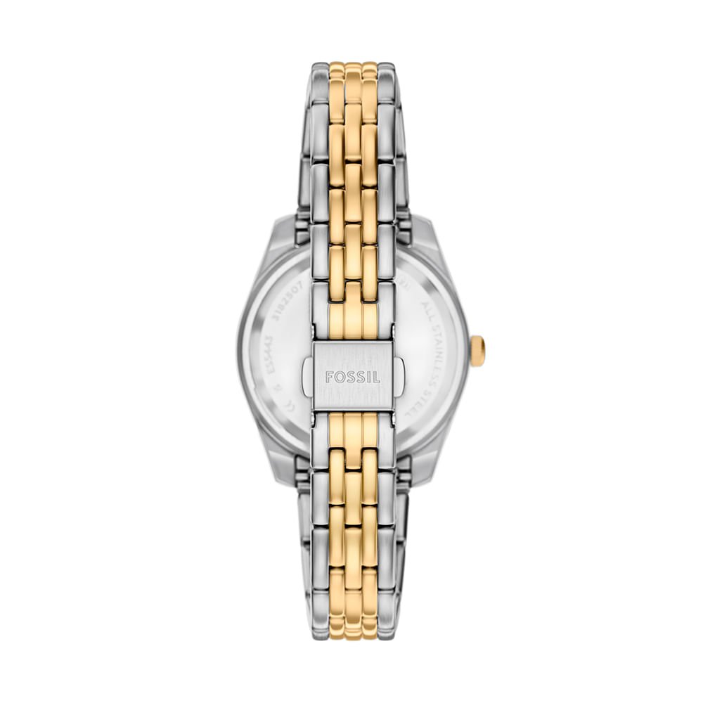Relógio Fossil Feminino Scarlette Bicolor - ES5443/1AN Prata/Dourado 6