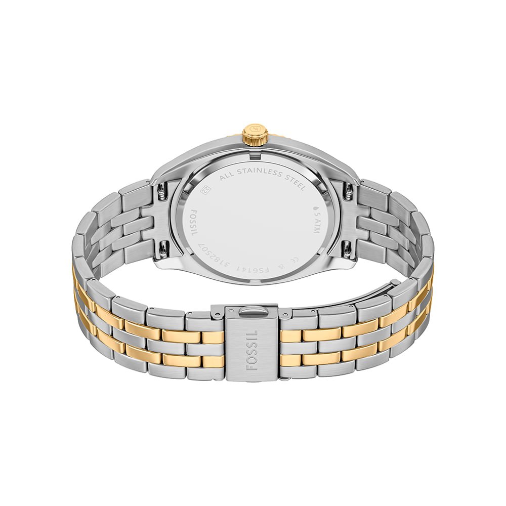 Relógio Fossil Masculino Campbell Bicolor - FS6141/1AN Dourado/Prata 4