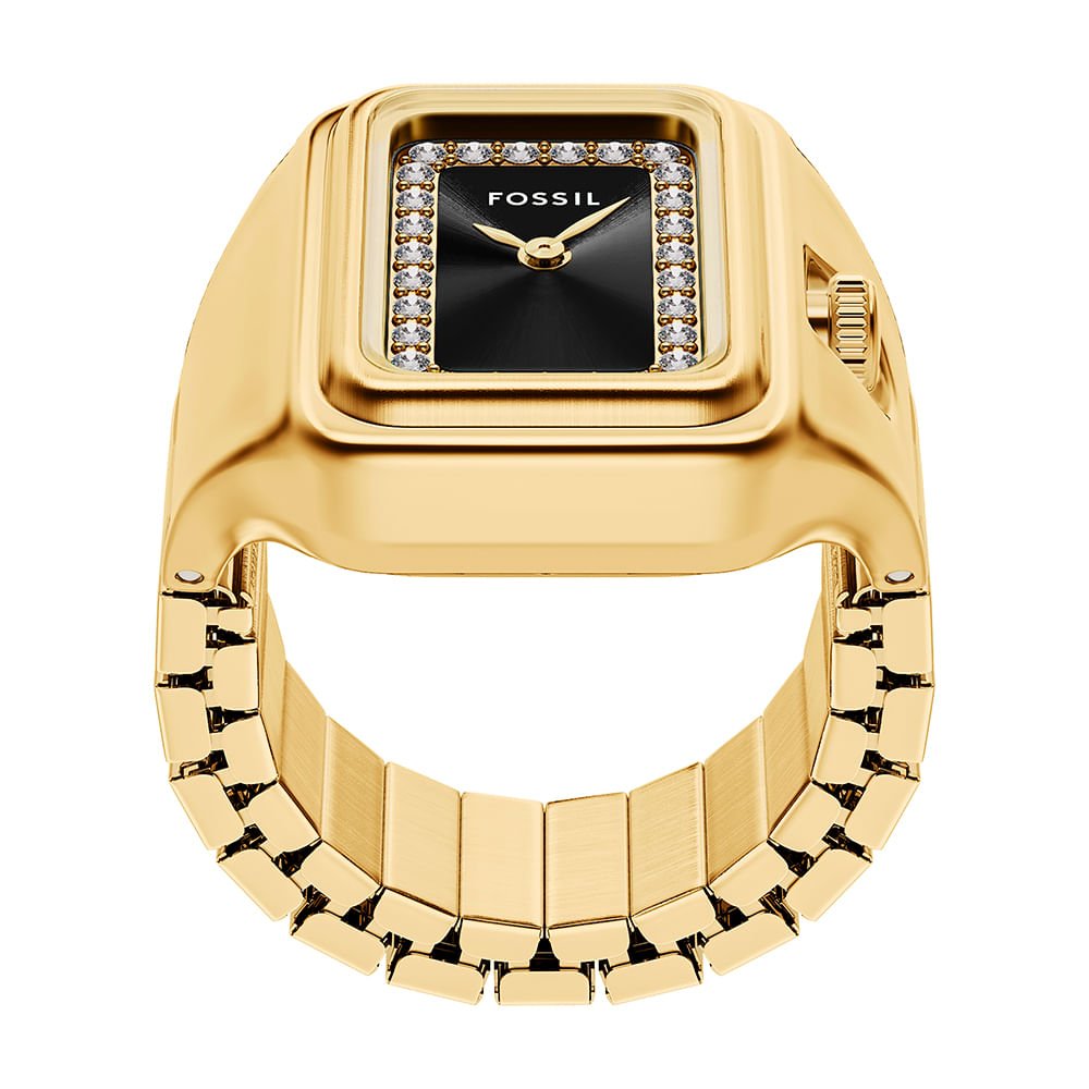 Relógio Anel Fossil Feminino Raquel Dourado - ES5447/1PN Dourado 4