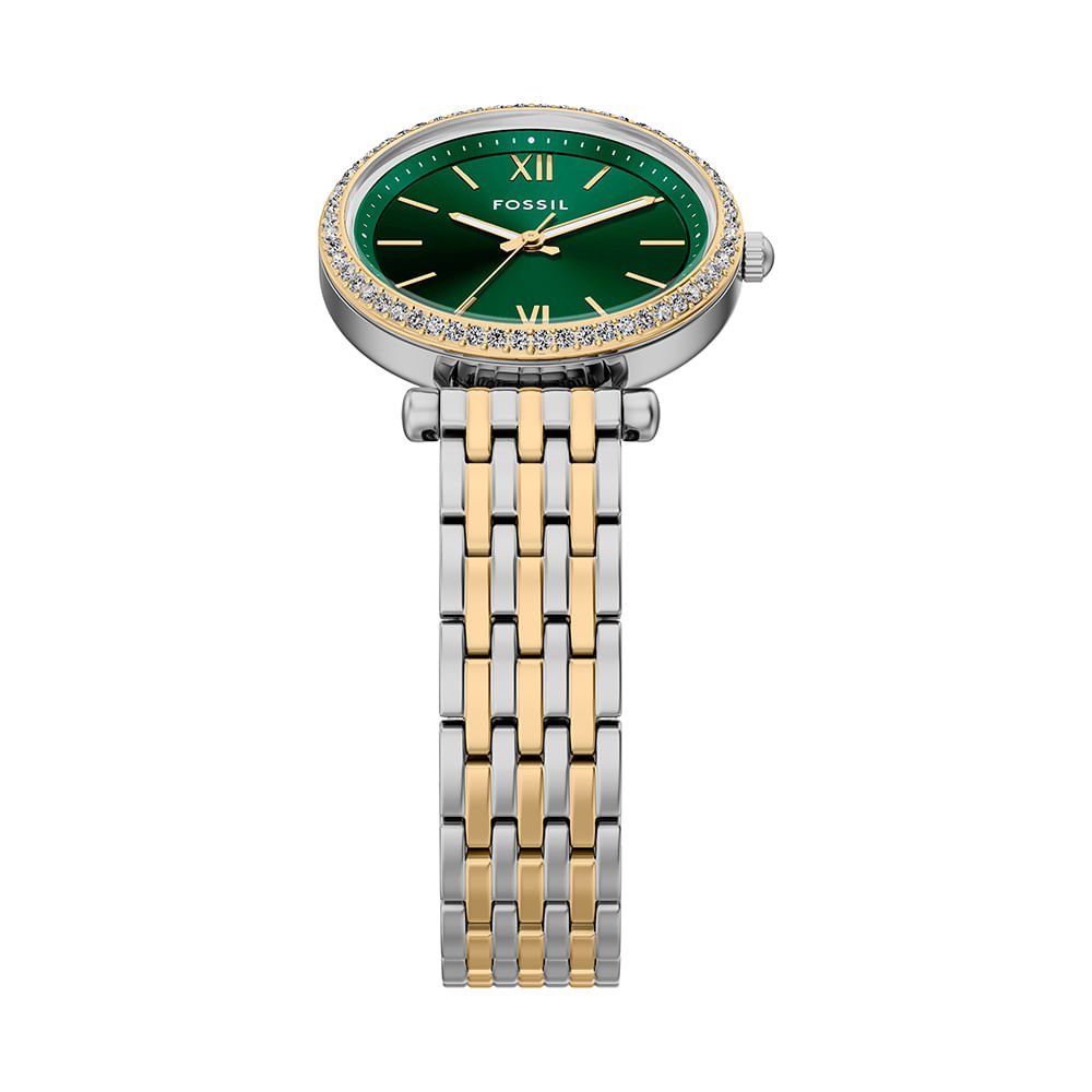 Relógio Fossil Feminino Carlie Bicolor - ES5439/1VN Dourado/Prata 2
