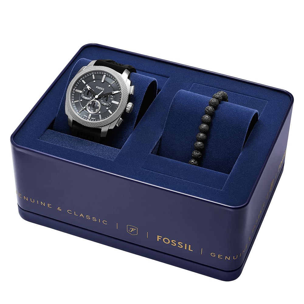 Kit Fossil Masculino Machine Prata - FS6145SET/2PN Prata 11