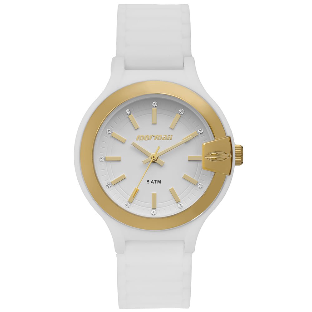 Relógio Mormaii Feminino Luau Branco - MO2036JT/8B Dourado 2