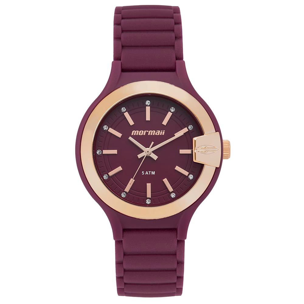 Relógio Mormaii Feminino Luau Vinho - MO2036JV/8N Dourado/Vinho 2
