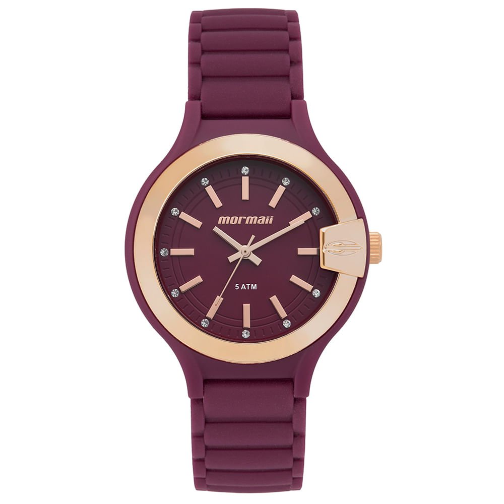 Relógio Mormaii Feminino Luau Vinho - MO2036JV/8N Dourado/Vinho 3