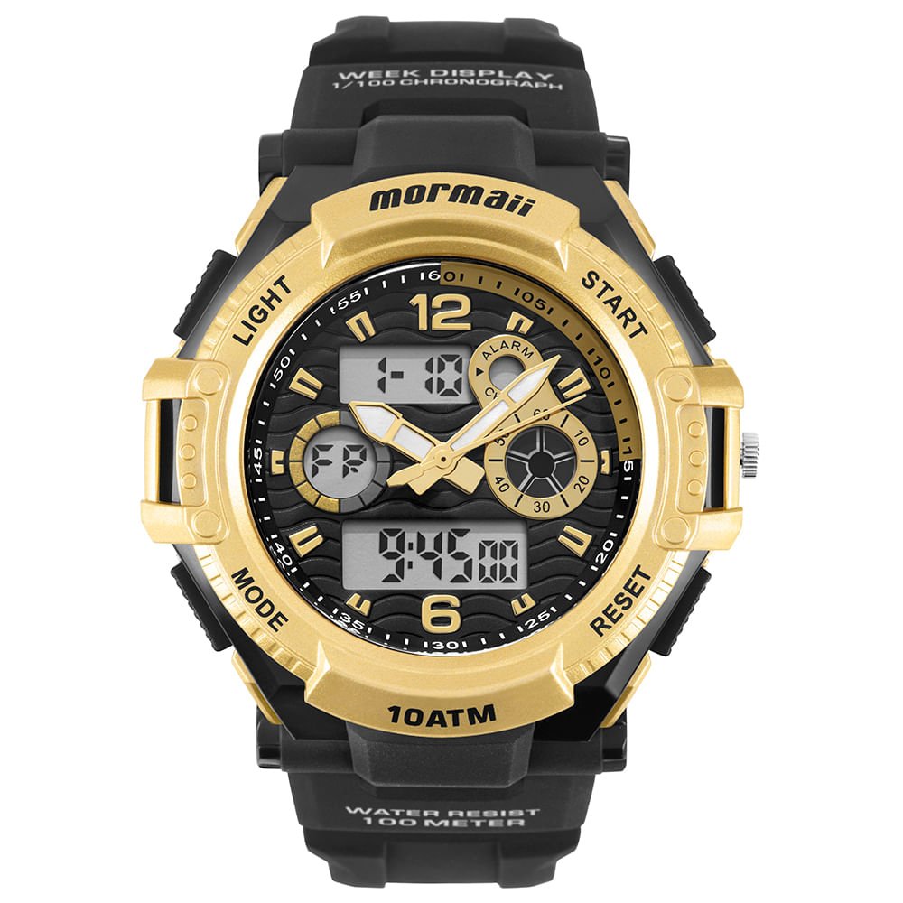 Relógio Mormaii Masculino Action Dourado - MOM8032D/8D Dourado 3