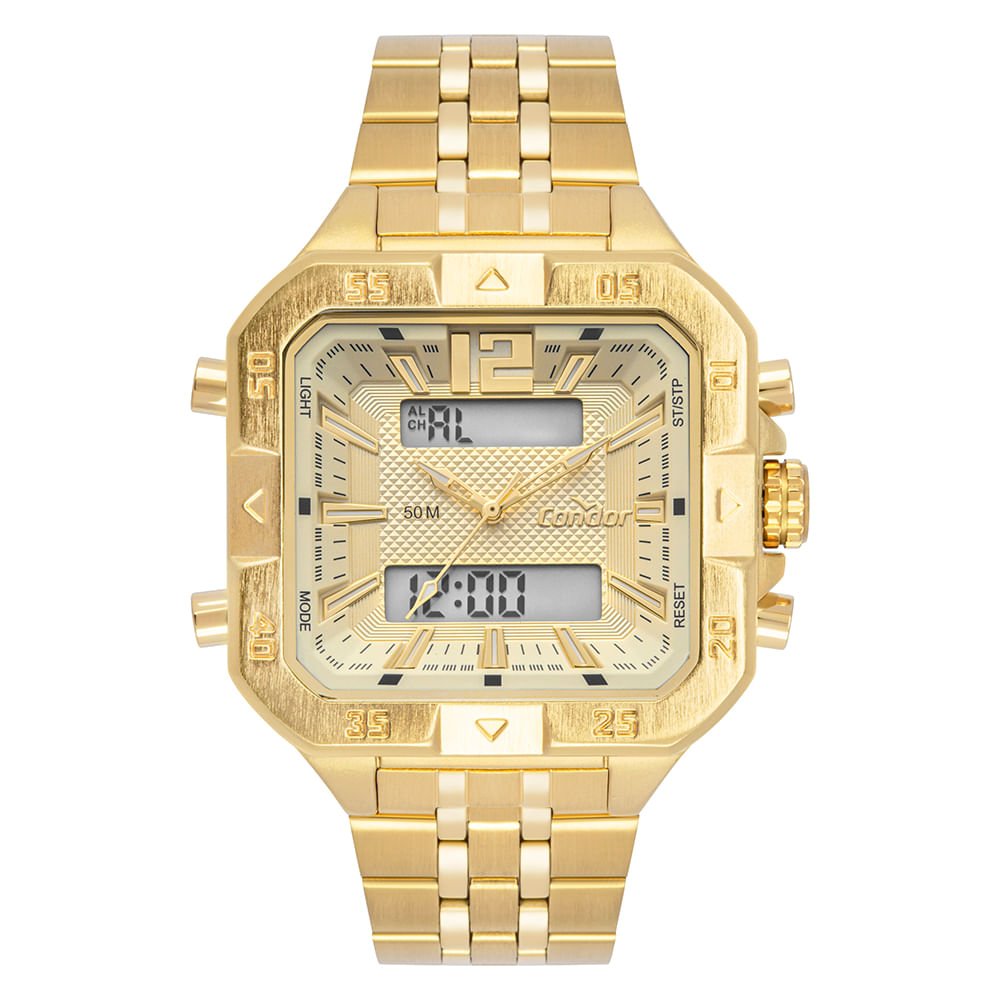Relógio Condor Masculino Digital Dourado - COBJK657AM/4X