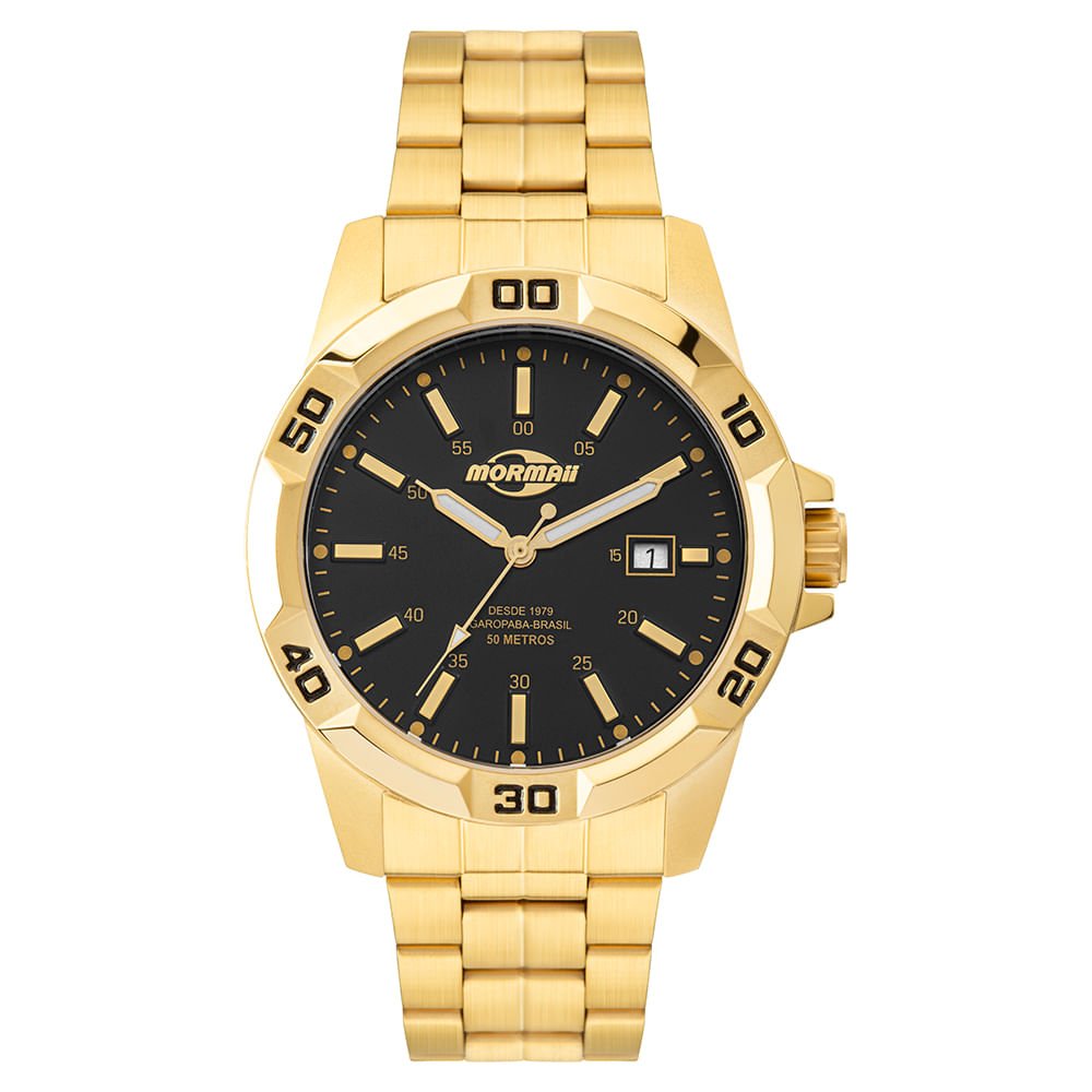 Relógio Mormaii Masculino Steel Basic Dourado - MO2317AI/1P Dourado 2