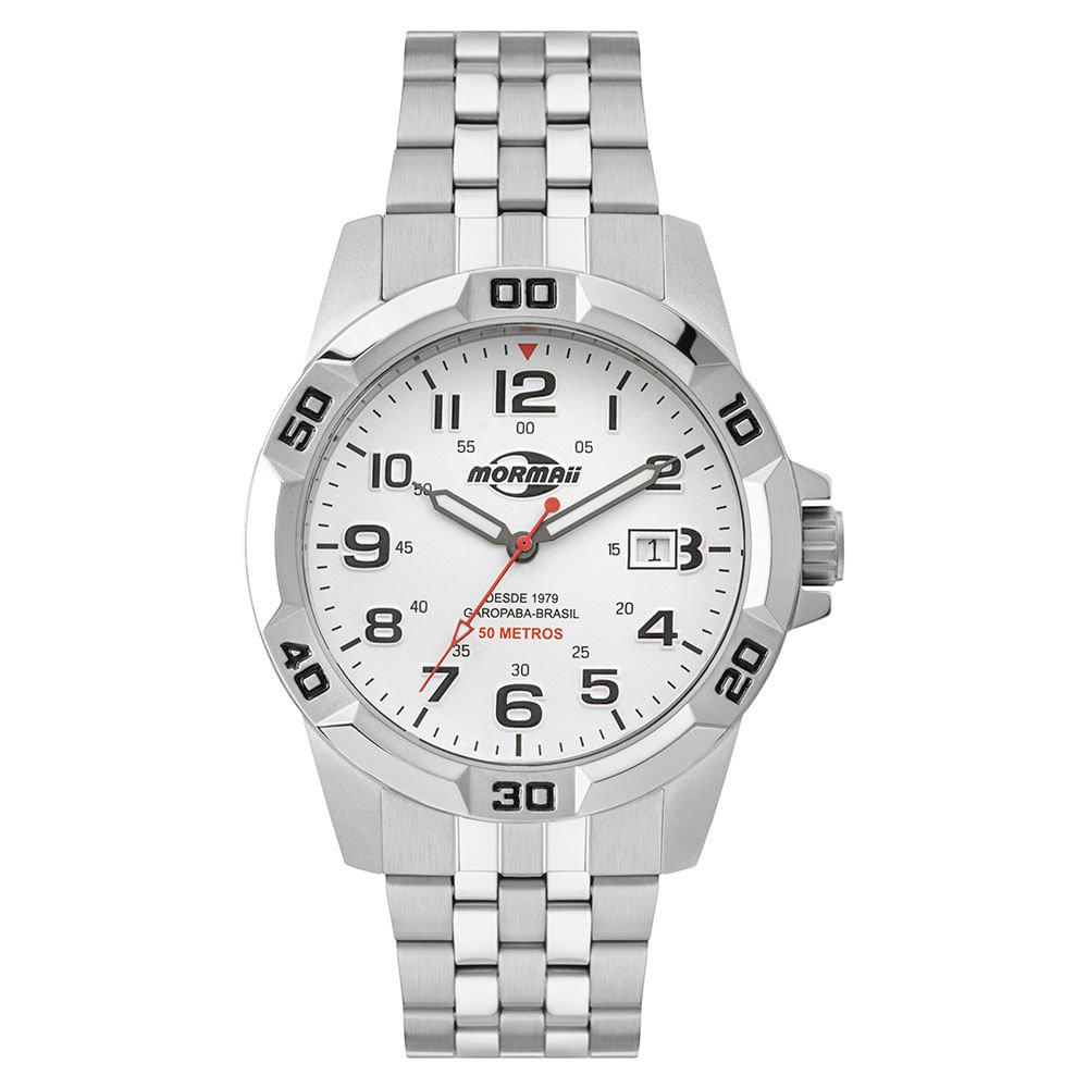 Relógio Mormaii Masculino Steel Basic Prata - MO2317AD/1B