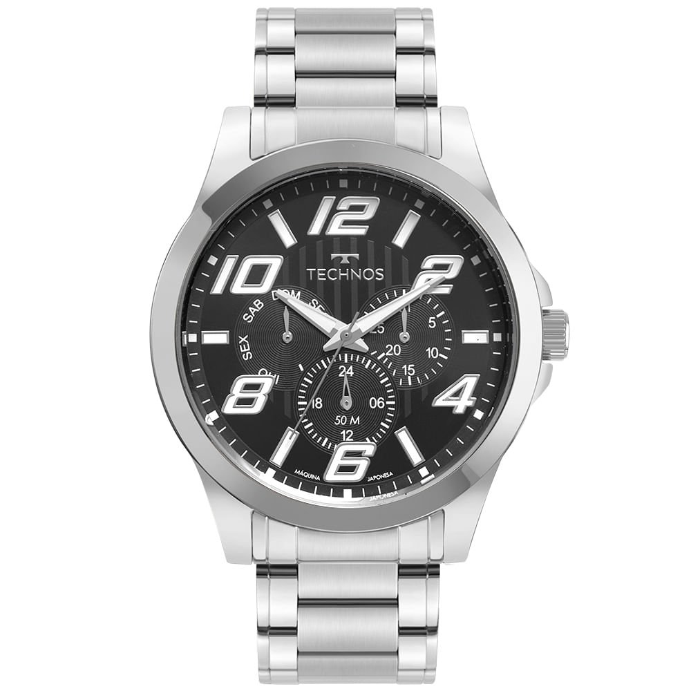 Relógio Technos Masculino Racer Basico Prata - 6P29AFTS/1P