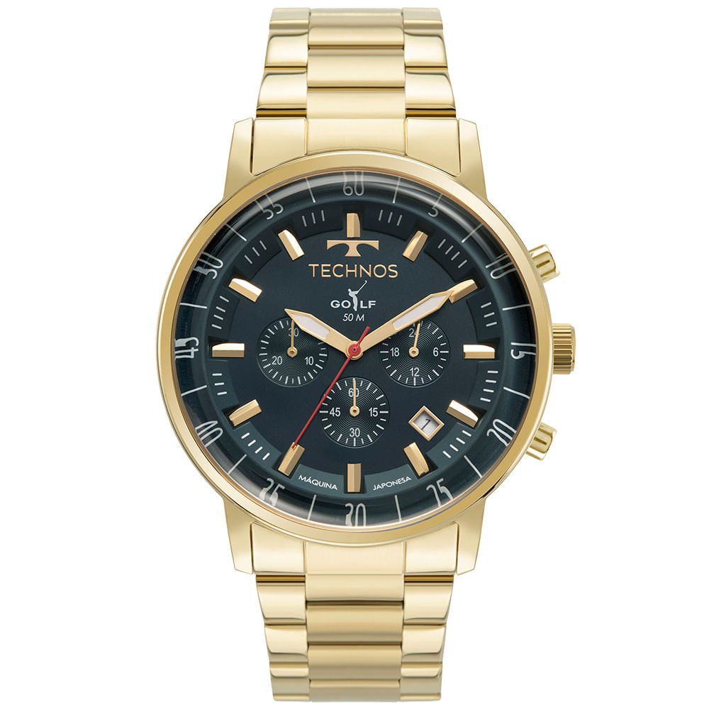 Relógio Technos Masculino Golf Dourado - JS25BCL/1A
