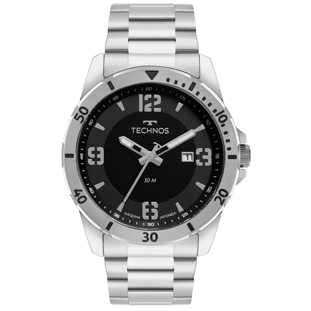 Relógio Technos Masculino Militar Prata - 2115MYN/1P
