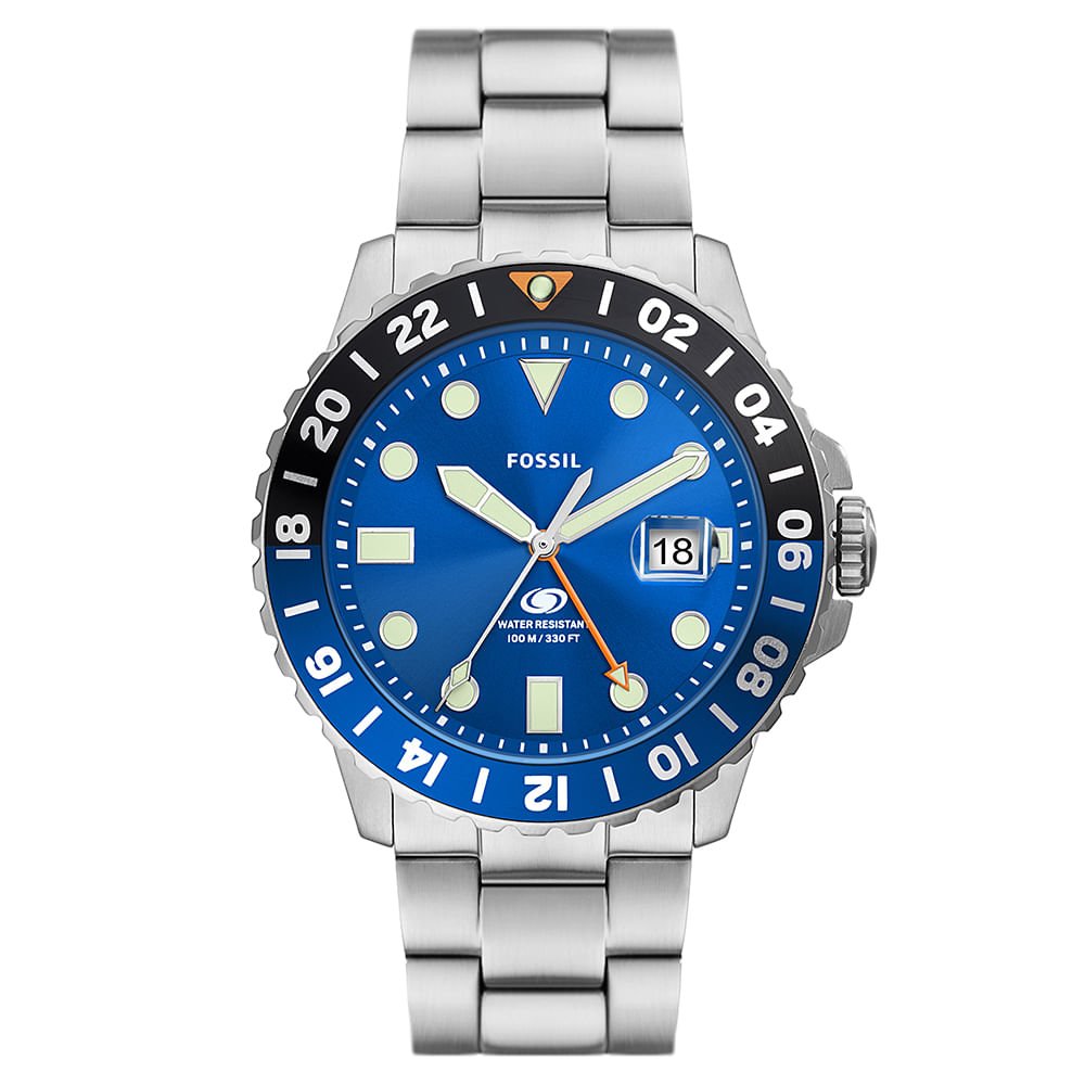 Relógio Fossil Masculino Blue Prata - FS5991/1A