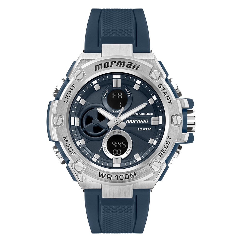 Relógio Mormaii Masculino Force Prata - MO8320AAA/8A