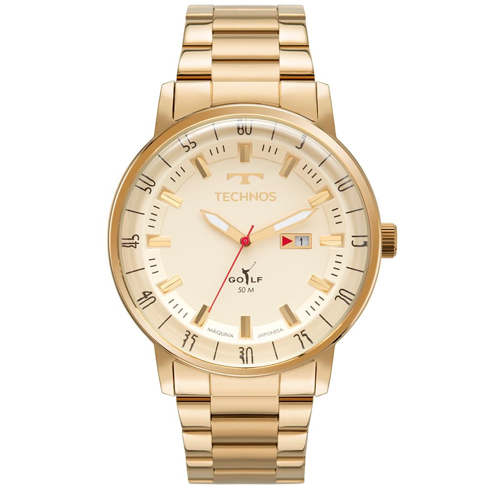 Relógio Technos Masculino Golf Dourado - 2115LAP/1Z