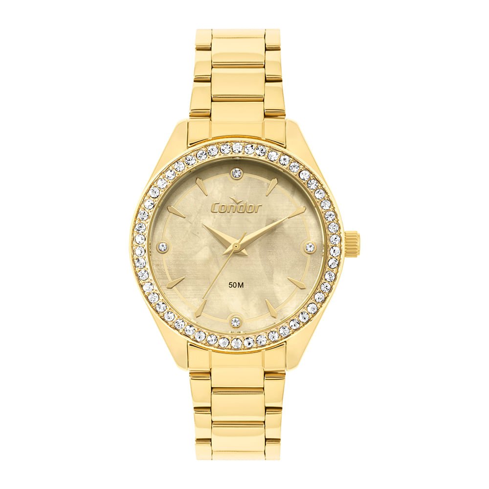 Kit Relógio Condor Feminino Elegante Dourado - CO2036MYW/K4X Dourado 2