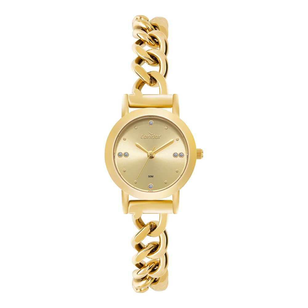 Relógio Condor Feminino Elos Dourado - CO2035NUY/5X