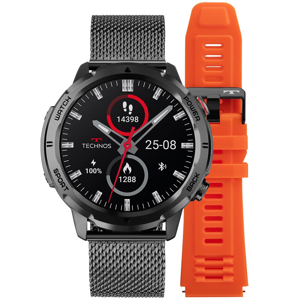 Smartwatch Technos Connect Sports Call Preto - TSPORTSCAI/4R
