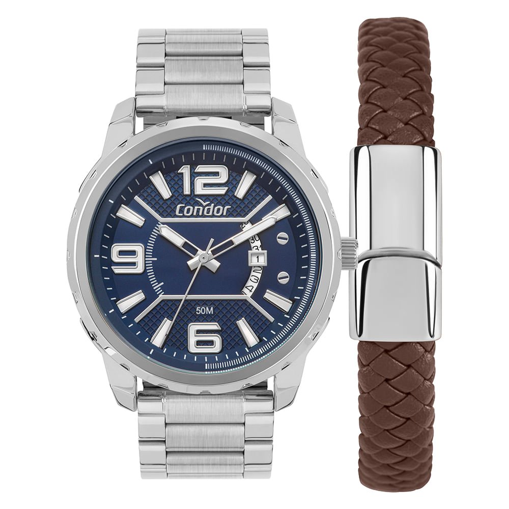 Kit Relógio Condor Masculino Speed Prata - CO2115NCC/K4A