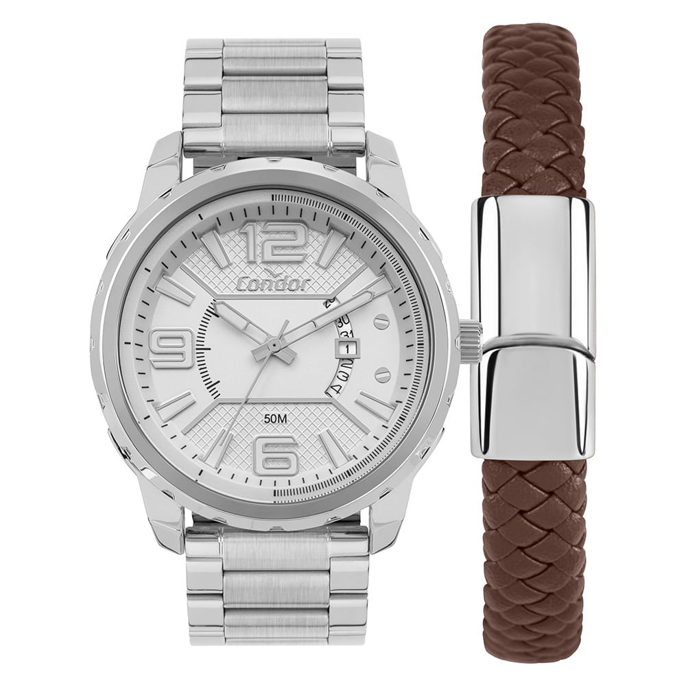 Kit Relógio Condor Masculino Speed Prata - CO2115NCC/K4K Prata 2