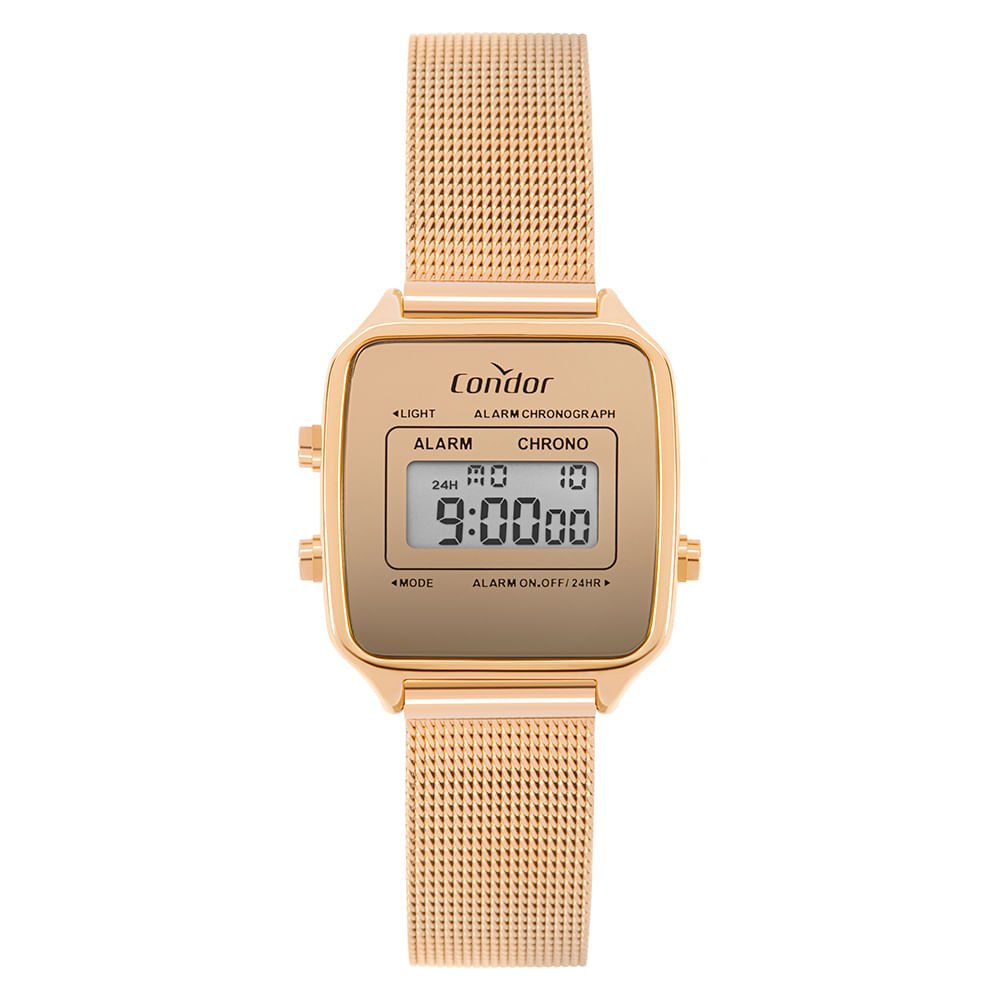 Relógio Condor Feminino Digital Rosé - COJHS512BAE/4J Dourado 2
