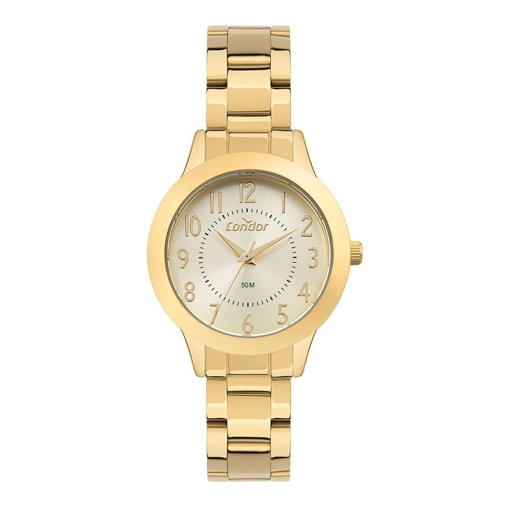 Relógio Condor Feminino Dia A Dia Dourado - CO2035NLM/4X