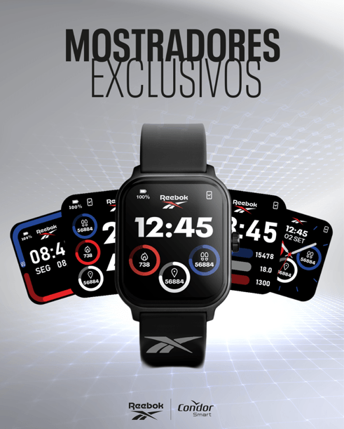 Relógio Smartwatch Reebok By Condor Preto - COSMARTRAA/8P Preto 7