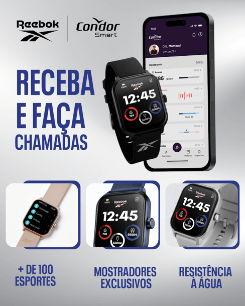 Relógio Smartwatch Reebok By Condor Rosé - COSMARTRAB/8J Rosé 5